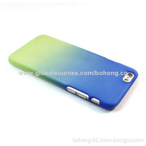 Transparent PC with graduate color UV finish for iPhone 6